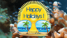 Messages English Happy Holidays Animated Background 006 