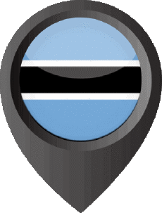 Fahnen Afrika Botswana Standort-Pin 
