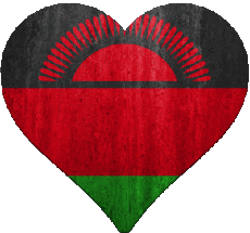 Banderas África Malawi Corazón 