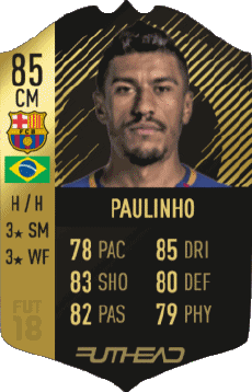 Multimedia Videospiele F I F A - Karten Spieler Brasilien Paulinho 