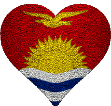 Fahnen Ozeanien Kiribati Herz 