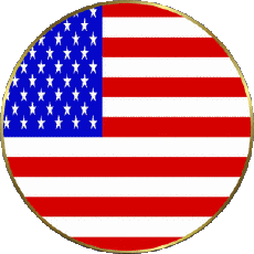 Drapeaux Amériques U.S.A - National Rond 