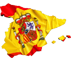 Bandiere Europa Spagna Carta Geografica 