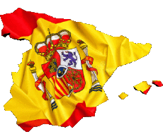 Flags Europe Spain Map 