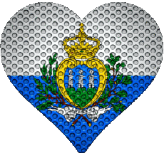 Fahnen Europa San Marino Herz 