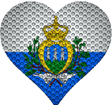 Flags Europe San Marino Heart 