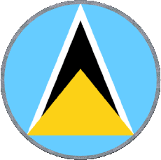 Fahnen Amerika St. Lucia Runde 