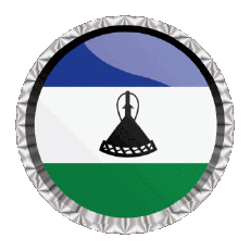 Drapeaux Afrique Lesotho Rond - Anneaux 