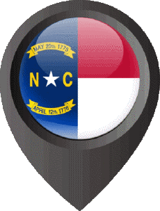 Fahnen Amerika U.S.A - States Carolina North Standort-Pin 
