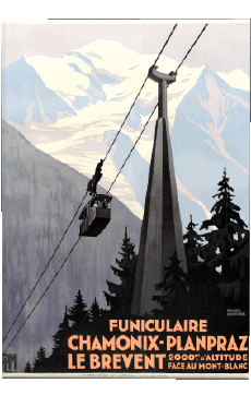 Humour - Fun Affiches Rétro - Lieux France Chamonix 