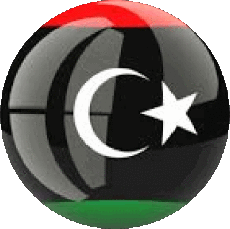 Fahnen Afrika Libyen Runde 