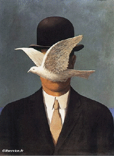 Humor - Fun Morphing - Parece Artistas pintores recreación de arte covid de contención Getty desafío - René Magritte 