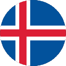 Drapeaux Europe Islande Rond 