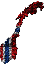 Fahnen Europa Norwegen Karte 