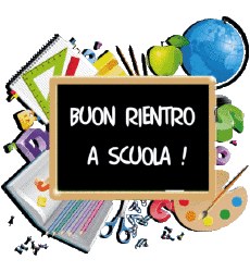 Messages Italien Buon Rientro a Scuola Fond Transparent 002 