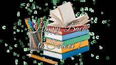 Messages Anglais Happy Back to School Fond Animé 001 
