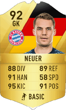 Multimedia Videospiele F I F A - Karten Spieler Deutschland Manuel Neuer 