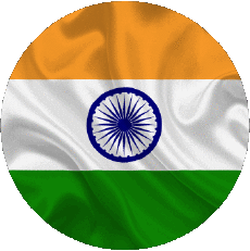 Drapeaux Asie Inde Rond 