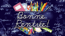 Mensajes Francés Bonne Rentrée Fondo animado 001 