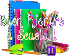 Nachrichten Italienisch Buon Rientro a Scuola Transparenter Hintergrund 004 