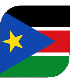Drapeaux Afrique Soudan Sud Carré 