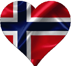 Flags Europe Norway Heart 