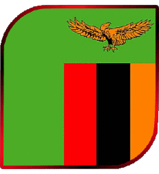 Flags Africa Zambia Square 
