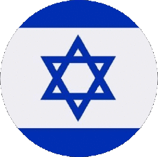 Drapeaux Asie Israël Rond 