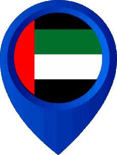 Flags Asia United Arab Emirates Location Pin 