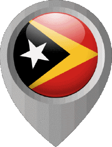 Fahnen Asien Osttimor Standort-Pin 