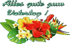 Mensajes Alemán Alles Gute zum Geburtstag Blumen Fondo transparente 001 