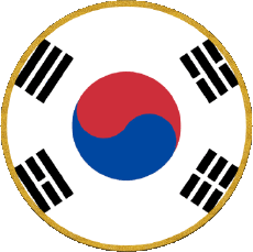 Flags Asia South Korea Round 
