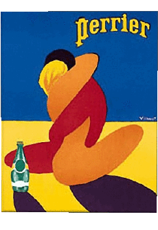 Humor -  Fun KUNST Retro Poster - Marken Perrier 