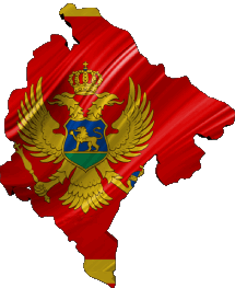 Bandiere Europa Montenegro Carta Geografica 