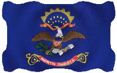 Drapeaux Amériques U.S.A - Etats Dakota du Nord Ondulation 