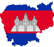 Banderas Asia Camboya Diverso 