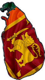 Drapeaux Asie Sri Lanka Carte 