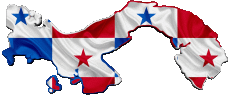 Drapeaux Amériques Panama Carte 