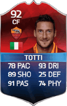 Multimedia Vídeo Juegos F I F A - Jugadores  cartas Italia Francesco Totti 