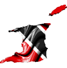 Fahnen Amerika Trinité et Tobago Karte 