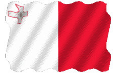 Drapeaux Europe Malte Ondulation 