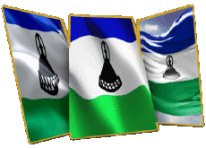 Banderas África Lesoto Forma 01 