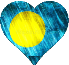 Flags Oceania Palau Heart 