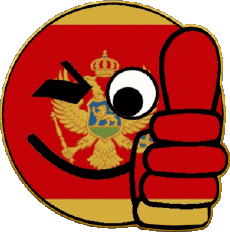 Bandiere Europa Montenegro Faccina - OK 