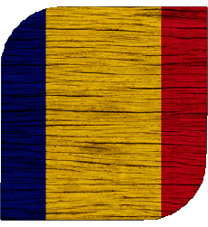 Drapeaux Europe Roumanie Carré 