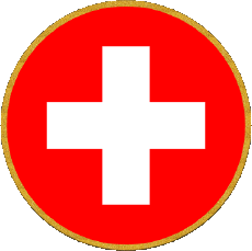 Fahnen Europa Schweiz Runde 