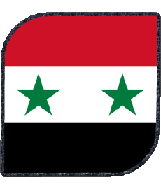 Drapeaux Asie Syrie Carré 