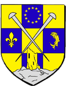 Banderas Francia Departamentos - Ciudades 38 SAINT QUENTIN FALLAVIER 