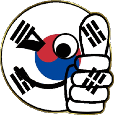 Banderas Asia Corea del Sur Smiley - OK 