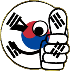 Fahnen Asien Südkorea Smiley - OK 